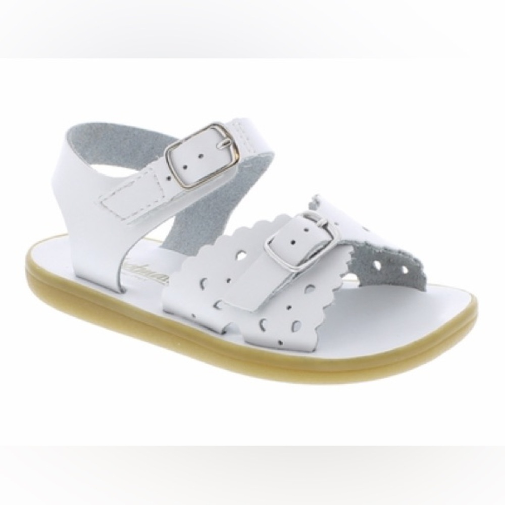 FOOTMATES GIRLS SHOES - CLASSIC ARIEL SANDALS WHITE